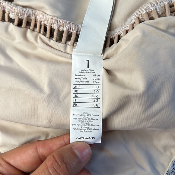 ZIMMERMANN 1-piece swimsuit to slip on snake print in Italian lycra Sz 1US(4-6) - Picture 11 of 12